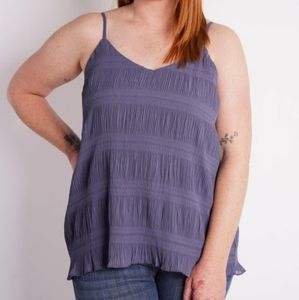 Gigio Pleated Periwinkle Camisole Top - Size Medium